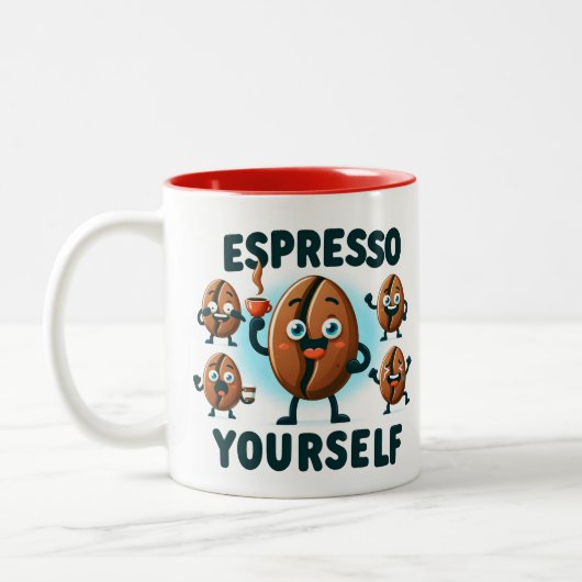 Espresso zelf Koffie Tweekleurige Koffiemok (Links)