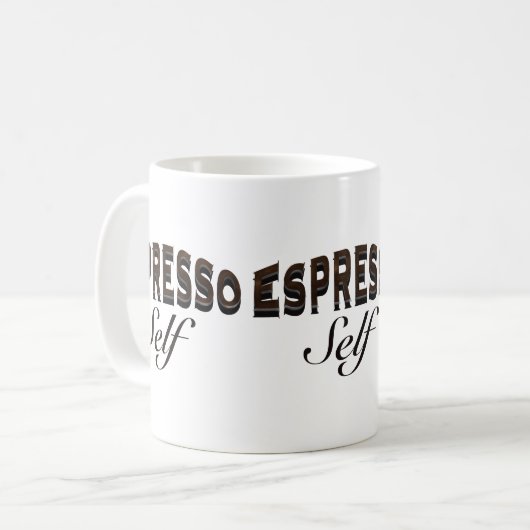 Espresso zelf koffiemok (Voorkant links)