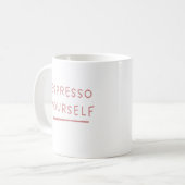 Espresso zelf. koffiemok (Voorkant links)