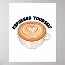 Espresso zelf kunst aan de muur