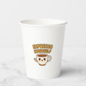 Espresso zelf | Schattige & Grappig Koffie Papier  Papieren Bekers (Achterkant)