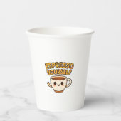 Espresso zelf | Schattige & Grappig Koffie Papier  Papieren Bekers (Voorkant)