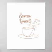 Espresso zelf tekstontwerp poster (Voorkant)