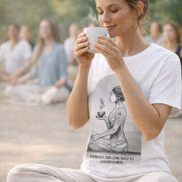 Espresso Zen Meditatie Kunst T-shirt