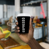 Espresso Zwart & Wit Professionele Coffeshop Papieren Bekers