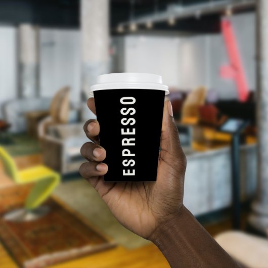 Espresso Zwart & Wit Professionele Coffeshop Papieren Bekers