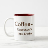 Espresso's broertje van 11 oz Mok met twee tonen (Links)