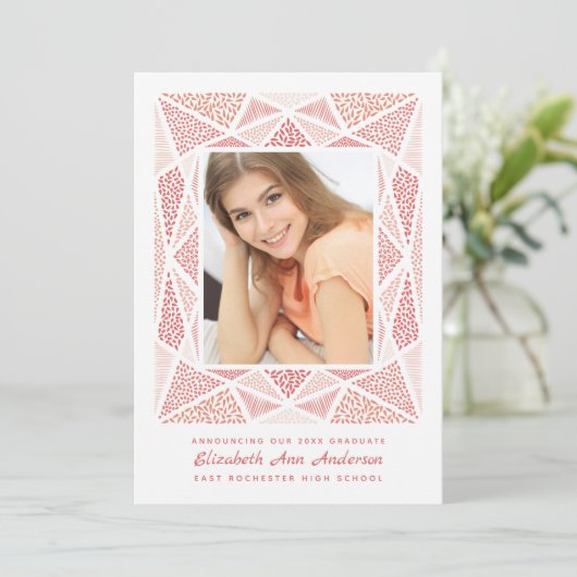 Esprit Afstuderen Fotoaankondiging Blush Aankondiging (Staand voorkant)