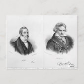 Esprit Auber en Ludwig van Beethoven Briefkaart (Voorkant)