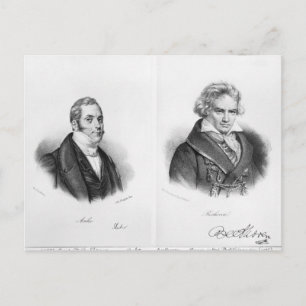 Esprit Auber en Ludwig van Beethoven Briefkaart