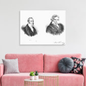 Esprit Auber en Ludwig van Beethoven Canvas Afdruk (Insitu (Woonkamer))