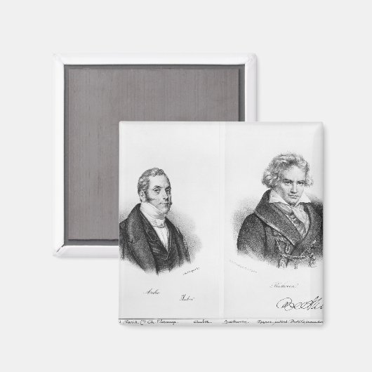Esprit Auber en Ludwig van Beethoven Magneet (Voorkant / Achterkant)