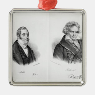 Esprit Auber en Ludwig van Beethoven Metalen Ornament