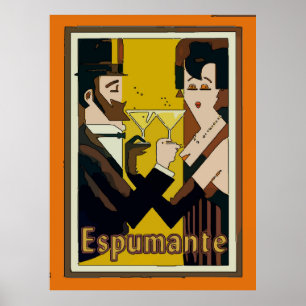 Espumante, mousserende wijn, poster