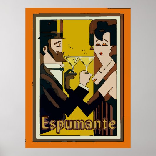 Espumante, mousserende wijn, poster (Voorkant)