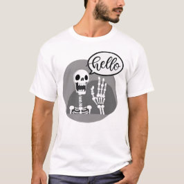 Esqueleto engraçado acenando t-shirt