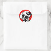 Esra Harlekin Dogue de Bordeaux Ronde Sticker (Tas)