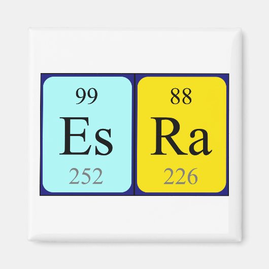 Esra periodiek table name magnet (Voorkant)