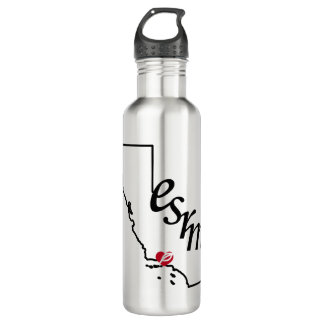 esrm california heart water bottle waterfles 