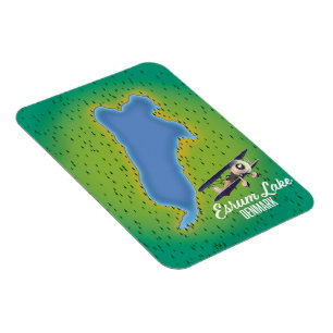 Esrum Lake Denmark reiskaart Magneet