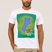 Esrum Lake Denmark reiskaart T-shirt (Voorkant)