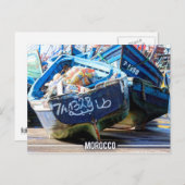 Essaouira - Arabisch Boat, Marokko Briefkaart (Voorkant / Achterkant)