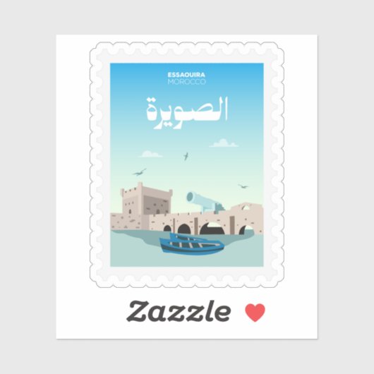 Essaouira Marokko Postzegel Reizen Sticker (Vel)