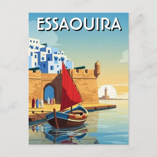 Essaouira Marokko Reizen Briefkaart (Voorkant)