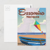 Essaouira Marokko Vintage-poster Briefkaart (Voorkant / Achterkant)