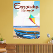 Essaouira Marokko Vintage-poster Canvas Afdruk (Insitu (Woonkamer))