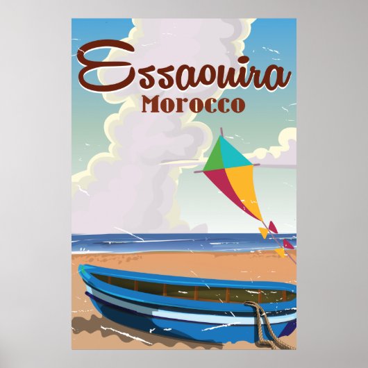 Essaouira Marokko Vintage reisposter print (Voorkant)