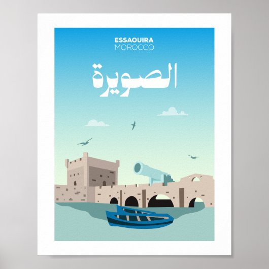 Essaouira Stad Marokko Illustratie Poster (Voorkant)