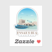 Essaouira stad morocco Skyline Sticker (Vel)