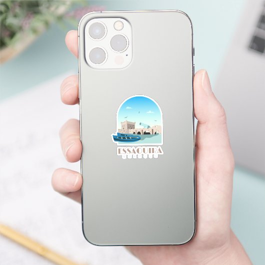 Essaouira stad morocco Skyline Sticker (Telefoon)