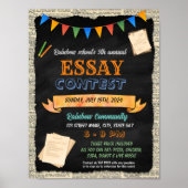 Essay wedstrijd evenement sjabloon poster (Voorkant)