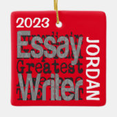 Essay Writer Buitengewoon AANGEPAST Keramisch Ornament (Voorkant)