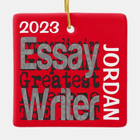 Essay Writer Buitengewoon AANGEPAST Keramisch Ornament (Voorkant)
