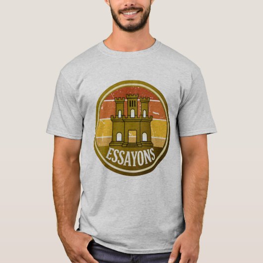 Essayons Engineer Castle Retro T‑Shirt T-shirt (Voorkant)