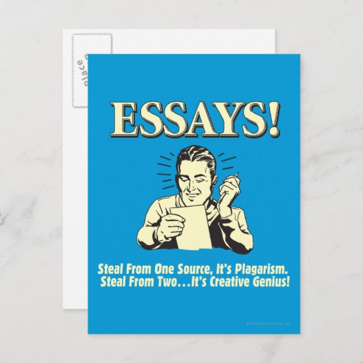 Essays: Steal 1 Plagiarisme 2 Genius Briefkaart (Voorkant / Achterkant)