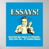 Essays: Steal 1 Plagiarisme 2 Genius Poster (Voorkant)