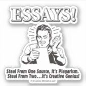 Essays: Steal 1 Plagiarisme 2 Genius Sticker (Voorkant)