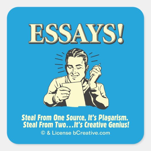 Essays: Steal 1 Plagiarisme 2 Genius Vierkante Sticker (Voorkant)
