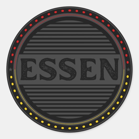 Essen City Pride Emblem – German Identity Ronde Sticker (Voorkant)