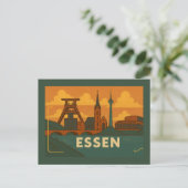 Essen Duitsland Stad Kunst Briefkaart (Staand voorkant)