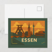 Essen Duitsland Stad Kunst Briefkaart (Voorkant / Achterkant)