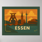 Essen Duitsland Stad Kunst Poster (Voorkant)