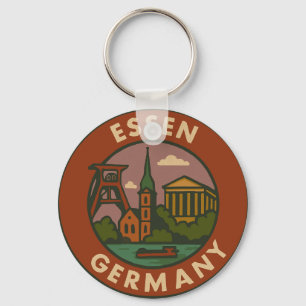 Essen Duitsland Stad Kunst Sleutelhanger