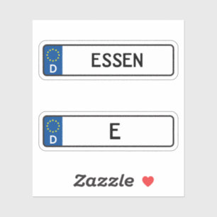 Essen kennzeichen, German Car License Bord Sticker