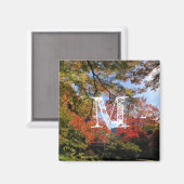 Essenbladige esdoorns in Japanse tuin Magneet (Voorkant / Achterkant)