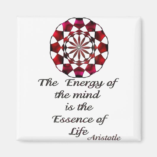 *Essence of Life* -Aristoteles Quote Magneet (Voorkant)